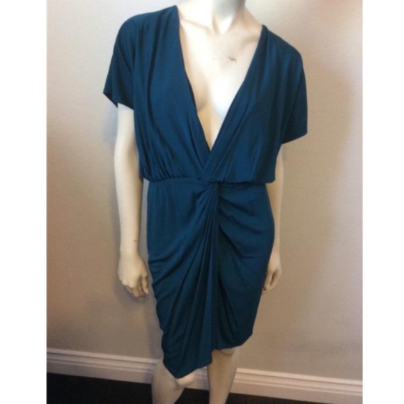 Haute Hippie Dresses & Skirts - Haute Hippie Twisted Front Open Back Deep V Dress